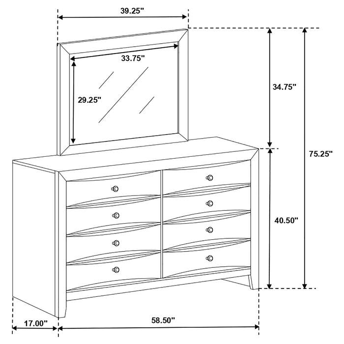 Briana Dresser With Mirror