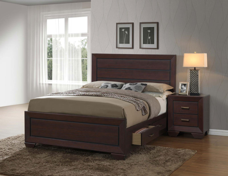 Kauffman Storage Bedroom Set with High Straight Headboard - Home Discount Furniture - NJ-linden