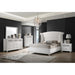 Barzini Upholstered Tufted Bedroom Set White - Home Discount Furniture - NJ-linden