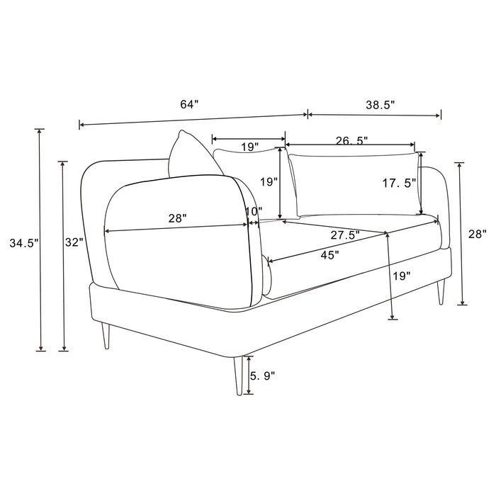 Jade Stationary Loveseat