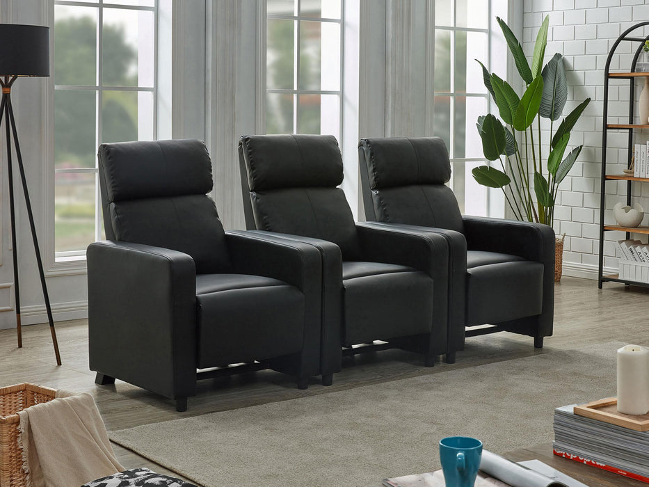 Toohey Upholstered Tufted Recliner Home Theater Set - Home Discount Furniture - NJ-linden