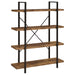 Cole 4-Shelf Bookcase Antique Nutmeg and Black image