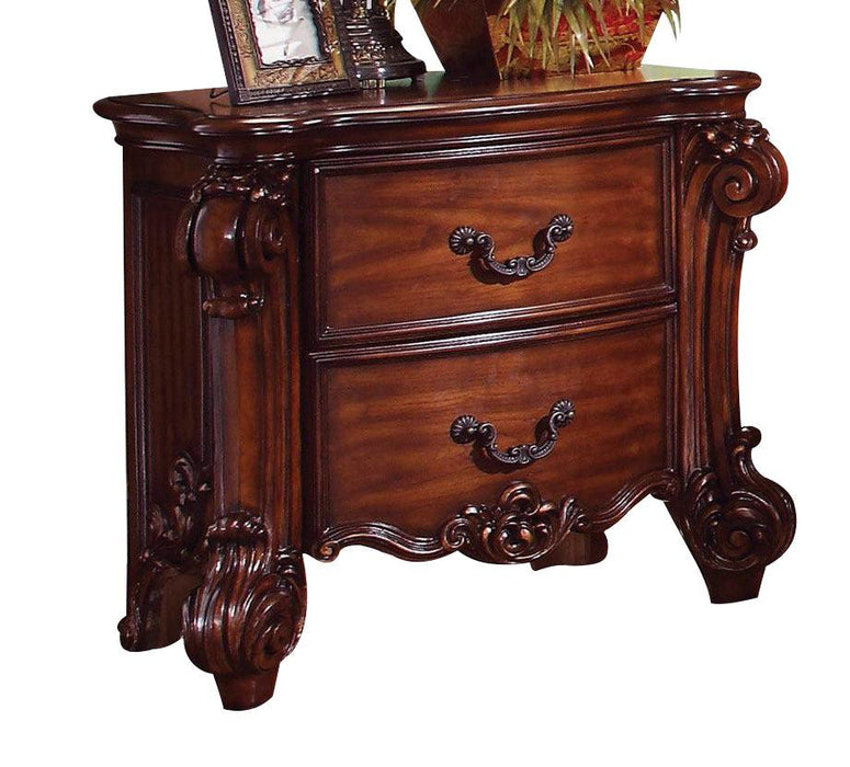 Acme Vendome Traditional Two Drawer Nightstand in Cherry 22003 CLOSEOUT image