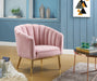 Colla Blush Pink Velvet & Gold Accent Chair image