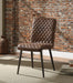 Hosmer Vintage Chocolate Top Grain Leather & Antique Black Side Chair image