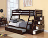 Jason Espresso Bunk Bed (Twin/Full) - Home Discount Furniture - NJ-linden