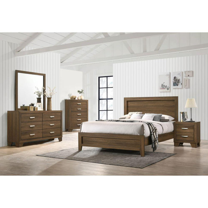 Miquell - Queen Bed - Brown, Light - 84" - Home Discount Furniture - NJ-linden