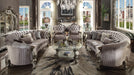 Versailles Velvet & Antique Platinum Sofa w/5 Pillows - Home Discount Furniture - NJ-linden