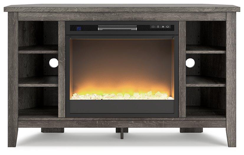 Arlenbry Corner TV Stand with Electric Fireplace - Home Discount Furniture - NJ-linden