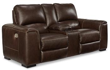 Alessandro Power Reclining Loveseat with Console - Home Discount Furniture - NJ-linden