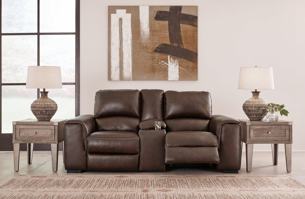 Alessandro Power Reclining Loveseat with Console - Home Discount Furniture - NJ-linden