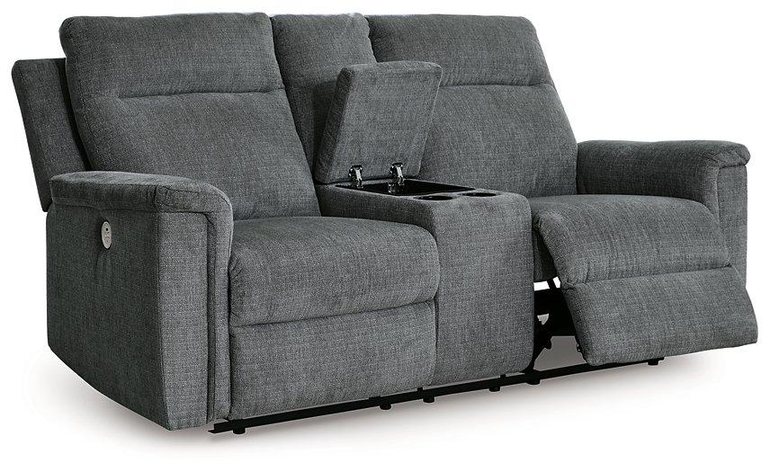 Barnsana Power Reclining Loveseat with Console - Home Discount Furniture - NJ-linden