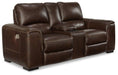 Alessandro Power Reclining Loveseat with Console - Home Discount Furniture - NJ-linden