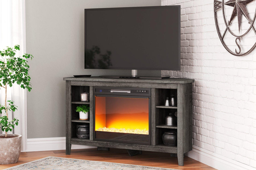 Arlenbry Corner TV Stand with Electric Fireplace - Home Discount Furniture - NJ-linden