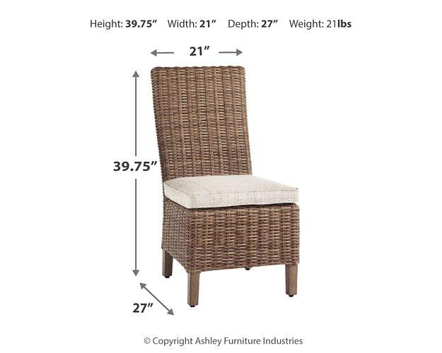 Beachcroft Outdoor Side Chair with Cushion (Set of 2) - Home Discount Furniture - NJ-linden