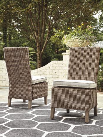 Beachcroft Outdoor Side Chair with Cushion (Set of 2) - Home Discount Furniture - NJ-linden