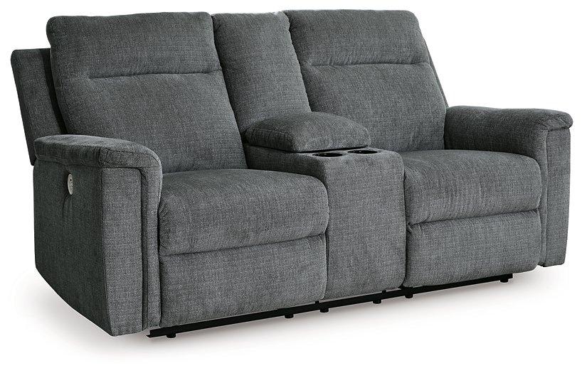 Barnsana Power Reclining Loveseat with Console - Home Discount Furniture - NJ-linden