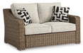 Beachcroft Outdoor Loveseat with Cushion - Home Discount Furniture - NJ-linden