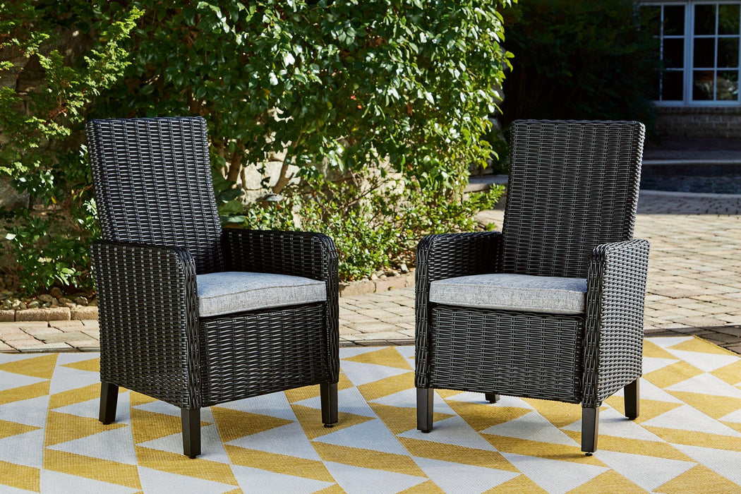 Beachcroft Outdoor Arm Chair with Cushion (Set of 2) - Home Discount Furniture - NJ-linden