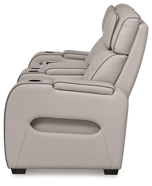 Boyington Power Reclining Loveseat with Console - Home Discount Furniture - NJ-linden