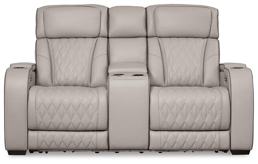 Boyington Power Reclining Loveseat with Console - Home Discount Furniture - NJ-linden