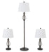 Brycestone Floor Lamp with 2 Table Lamps - Home Discount Furniture - NJ-linden