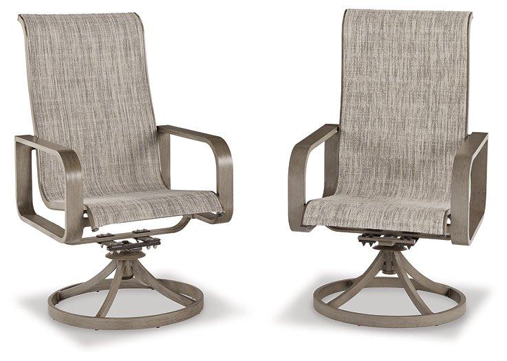 Beach Front Sling Swivel Chair (Set of 2) - Home Discount Furniture - NJ-linden