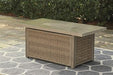 Beachcroft Beachcroft Fire Pit Table with Four Nuvella Swivel Lounge Chairs - Home Discount Furniture - NJ-linden