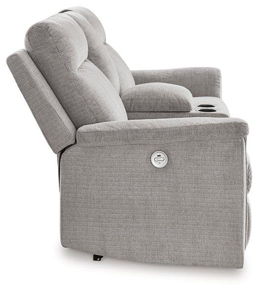 Barnsana Power Reclining Loveseat with Console - Home Discount Furniture - NJ-linden