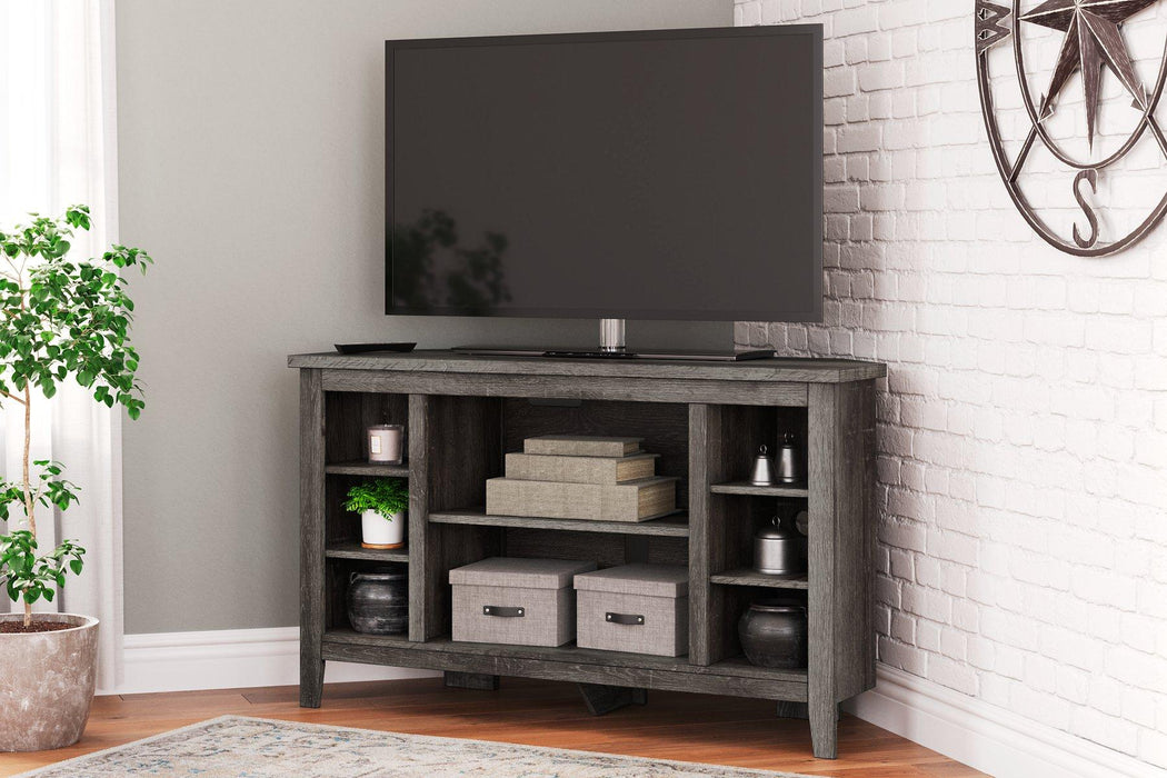 Arlenbry Corner TV Stand with Electric Fireplace - Home Discount Furniture - NJ-linden