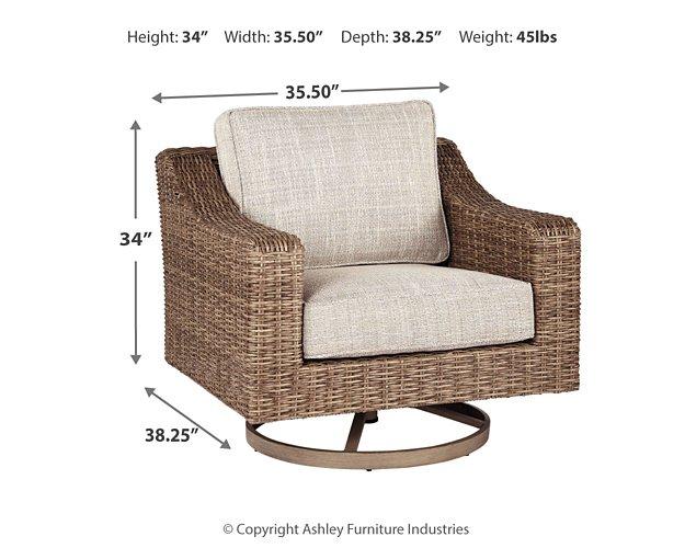 Beachcroft Outdoor Swivel Lounge with Cushion - Home Discount Furniture - NJ-linden