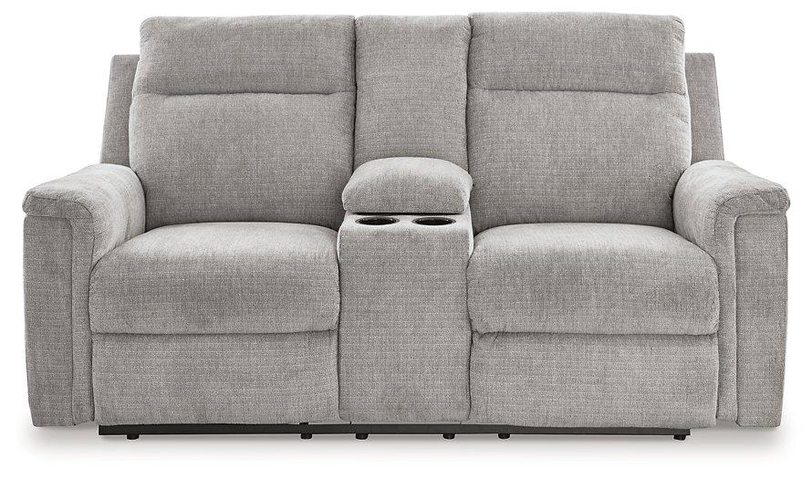 Barnsana Power Reclining Loveseat with Console - Home Discount Furniture - NJ-linden