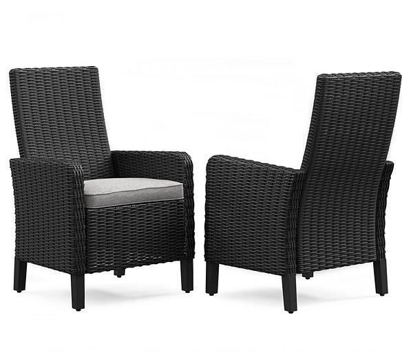 Beachcroft Outdoor Arm Chair with Cushion (Set of 2) - Home Discount Furniture - NJ-linden