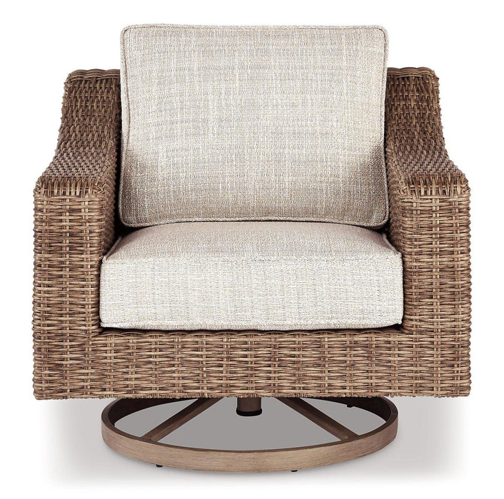 Beachcroft Outdoor Swivel Lounge with Cushion - Home Discount Furniture - NJ-linden