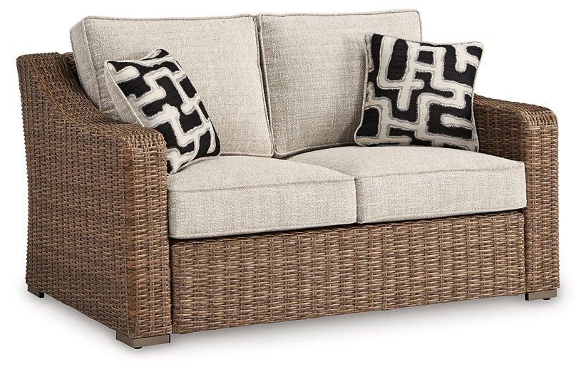 Beachcroft Outdoor Loveseat with Cushion - Home Discount Furniture - NJ-linden