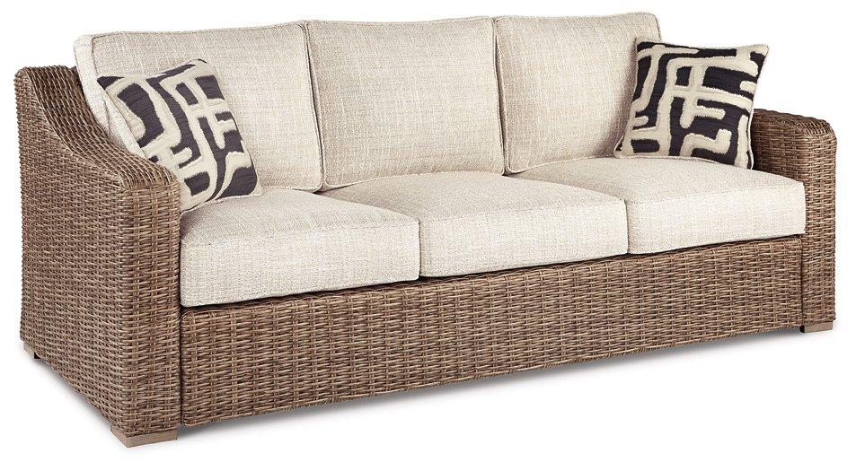 Beachcroft Outdoor Sofa, Lounge Chairs and Fire Pit - Home Discount Furniture - NJ-linden