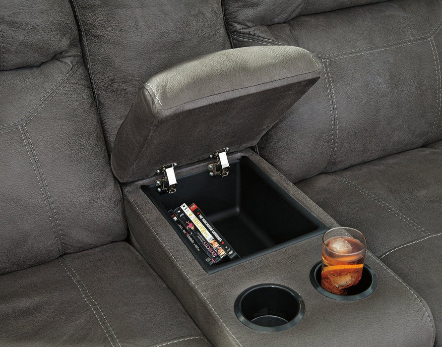 Austere Reclining Loveseat with Console - Home Discount Furniture - NJ-linden