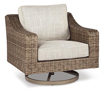 Beachcroft Outdoor Swivel Lounge with Cushion - Home Discount Furniture - NJ-linden