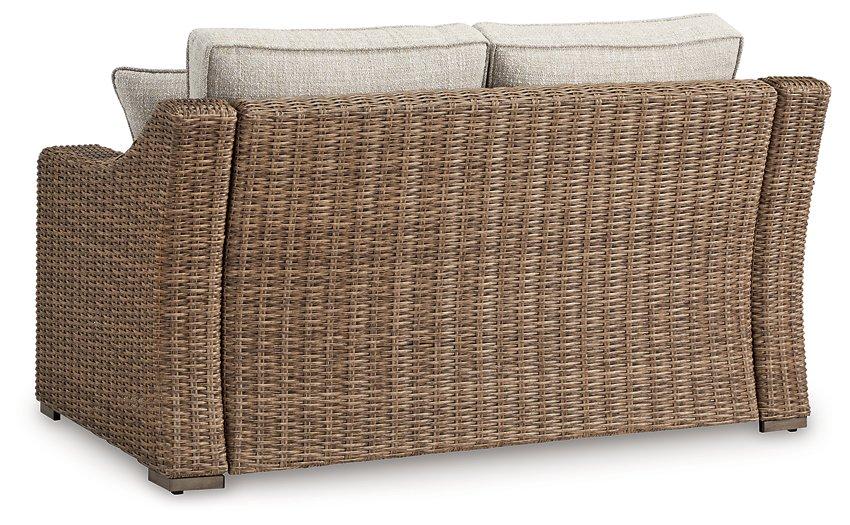 Beachcroft Outdoor Loveseat with Cushion - Home Discount Furniture - NJ-linden