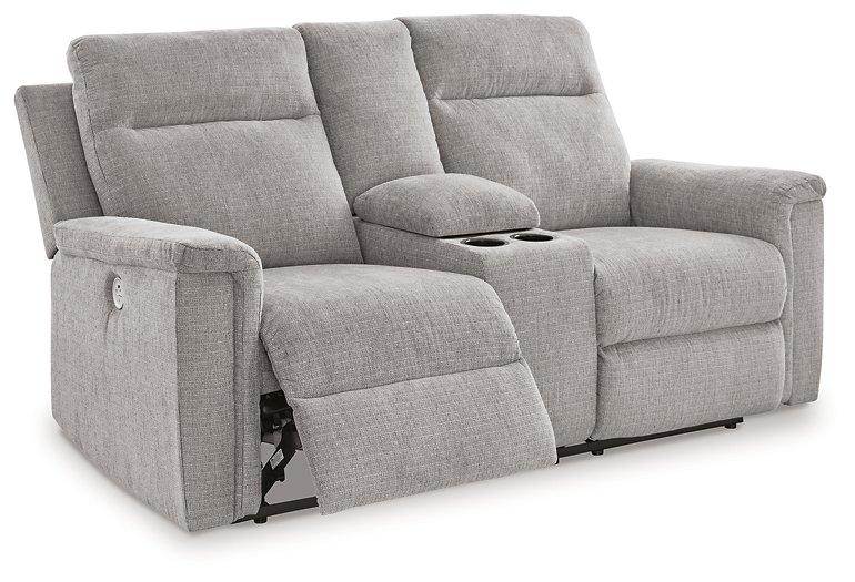 Barnsana Power Reclining Loveseat with Console - Home Discount Furniture - NJ-linden