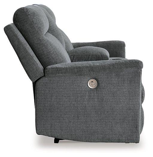 Barnsana Power Reclining Loveseat with Console - Home Discount Furniture - NJ-linden