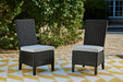 Beachcroft Outdoor Side Chair with Cushion (Set of 2) - Home Discount Furniture - NJ-linden