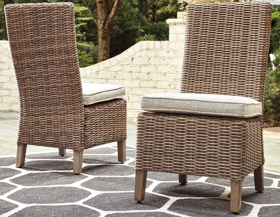 Beachcroft Outdoor Side Chair with Cushion (Set of 2) - Home Discount Furniture - NJ-linden