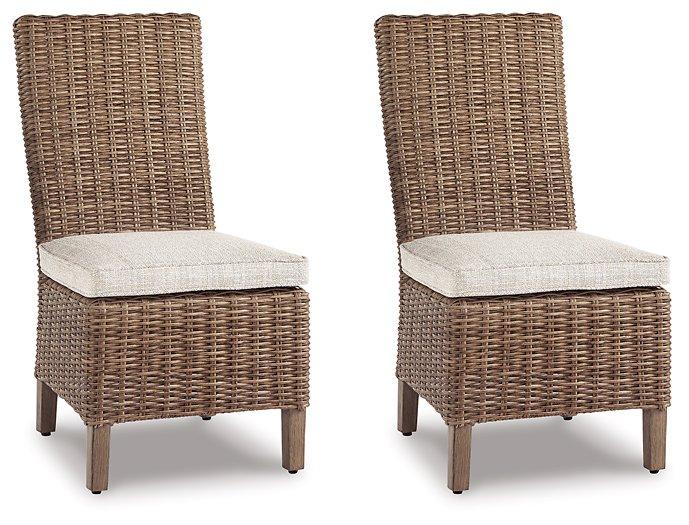 Beachcroft Outdoor Side Chair with Cushion (Set of 2) - Home Discount Furniture - NJ-linden