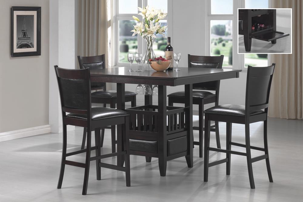 Jaden Square Counter Height Table with Storage Espresso - Home Discount Furniture - NJ-linden