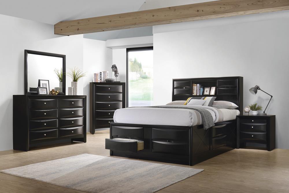 Briana Eastern King Platform Storage Bed Black - Home Discount Furniture - NJ-linden