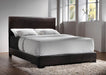 Conner Queen Upholstered Panel Bed Black and Dark Brown - Home Discount Furniture - NJ-linden
