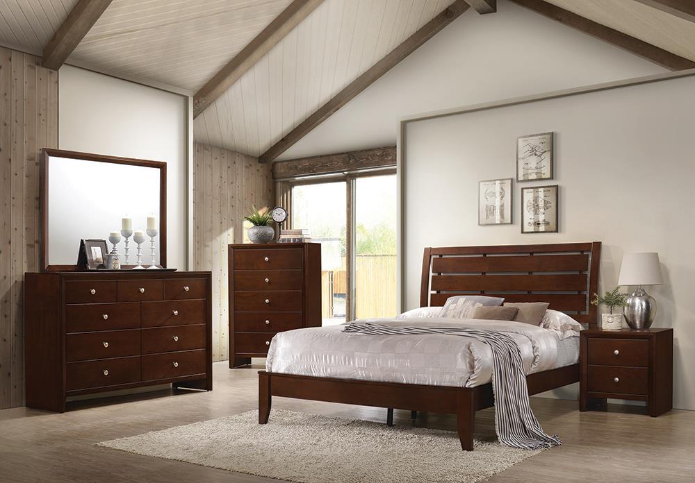 Serenity Queen Panel Bed Rich Merlot - Home Discount Furniture - NJ-linden