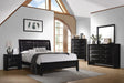 Briana Eastern King Upholstered Panel Bed Black - Home Discount Furniture - NJ-linden