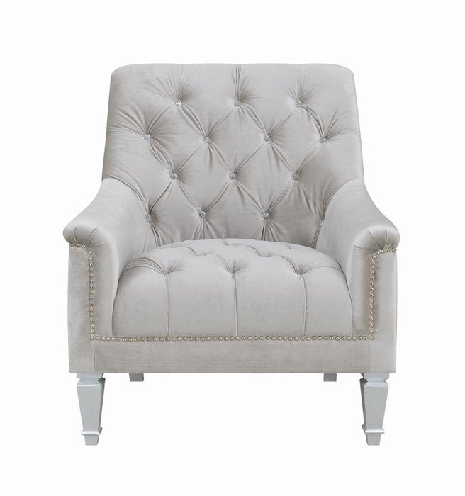 Avonlea Sloped Arm Tufted Chair Grey